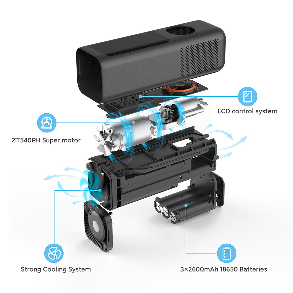 Gonfiatore di pneumatici per auto elettrica portatile QiCYCLE P1